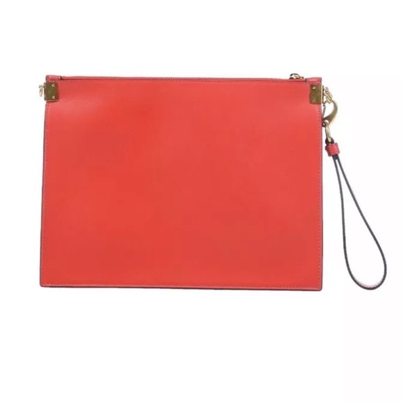 VERSACE RED Leather Wristlet/Crossbody Bag With 2 Removable Straps! New With Tag - Picture 3 of 14